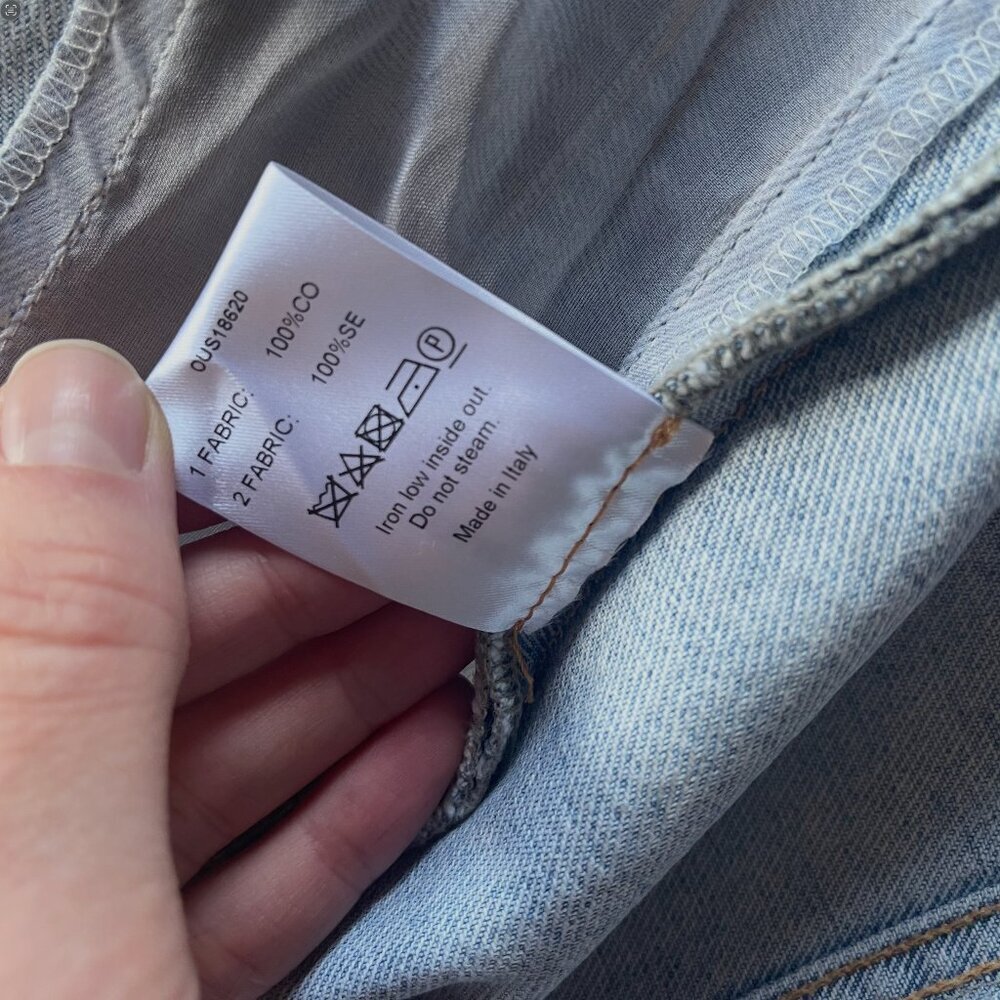 Au Jour Le Jour Sheer Panel Denim Jacket - Picture 6 of 7